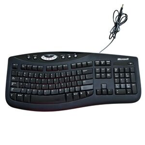 Microsoft Comfort Curve Keyboard 2000 v1.0 Model 1047 Black Wired USB Ergonomic